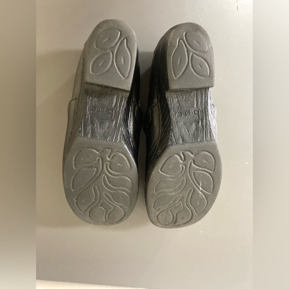 BOC BORN Women’s Size 11M BLACK LEATHER PEBBLED CLOGS MULES SHOES.great Conditio - Picture 5 of 12